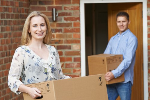 Loading furniture and boxes for a Kensington man and van move