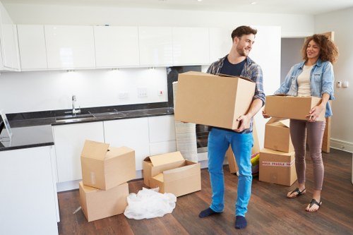 Careful packing and handling of household items for a local move