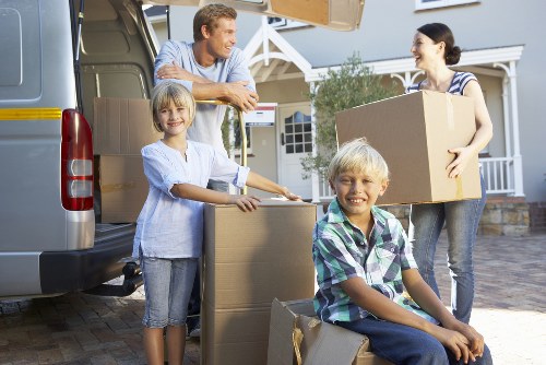 Kensington moving van helping with home and office removals
