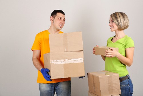 Commercial moving truck support for a Kensington business move