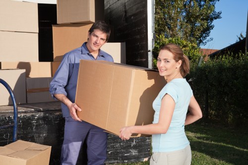 Packing and loading household items for a Kensington house move